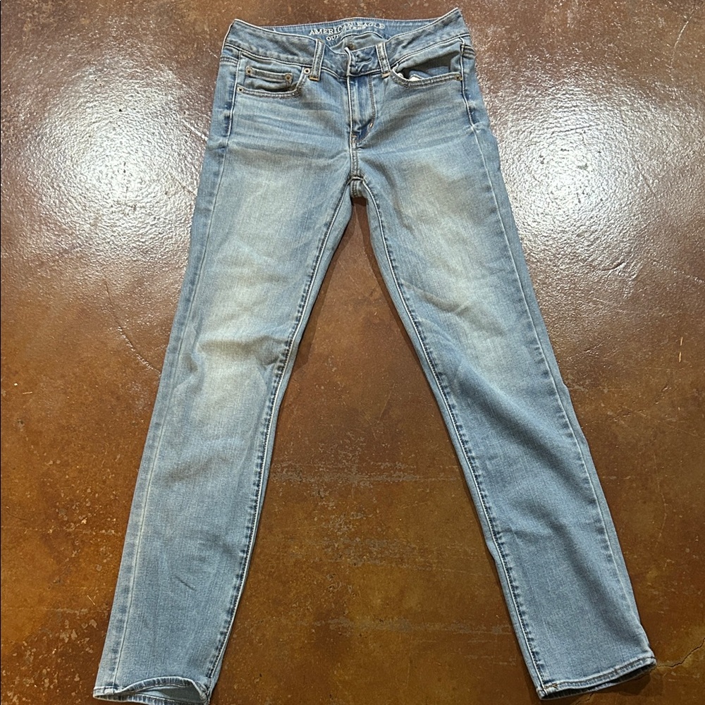 American Eagle Outfitters Light Blue Straight Leg Jeans